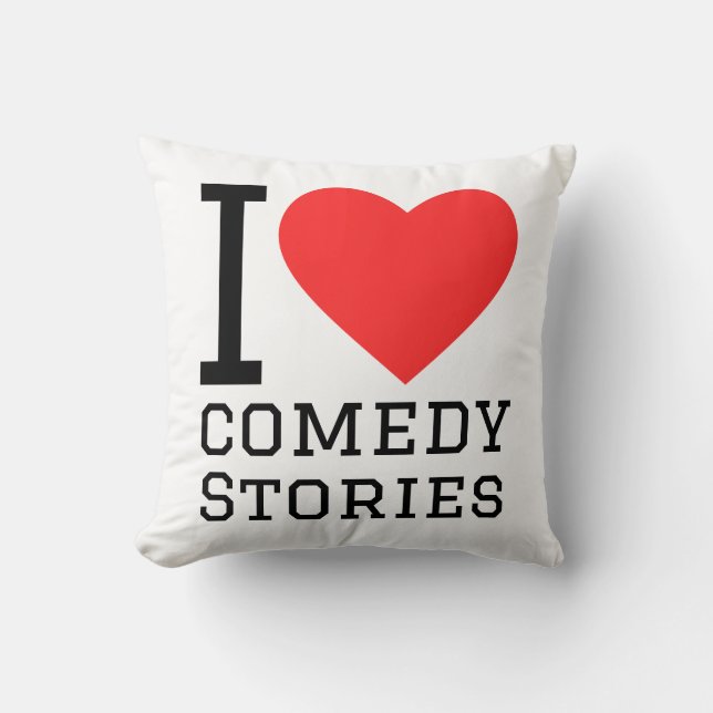 I love comedy stories cushion (Front)