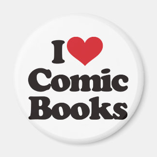 I Love Comic Books Magnet