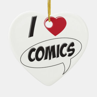 I Love Comics! *Heart* Ceramic Tree Decoration