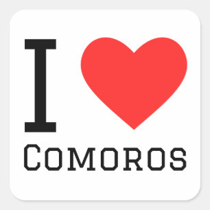 I love Comoros  Square Sticker
