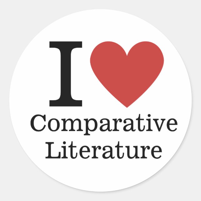 I ❤️ Love Comparative Literature STICKER (Front)
