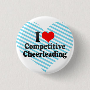 I love Competitive Cheerleading 3 Cm Round Badge