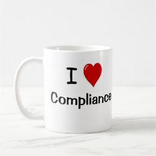 I Love Compliance Heart Me Compliance Office Coffee Mug