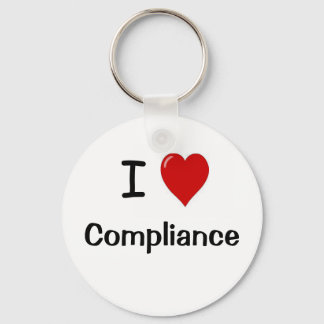 I Love Compliance I Heart Compliance Officer Key Ring