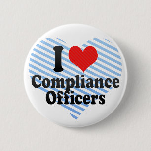 I Love Compliance Officers 6 Cm Round Badge