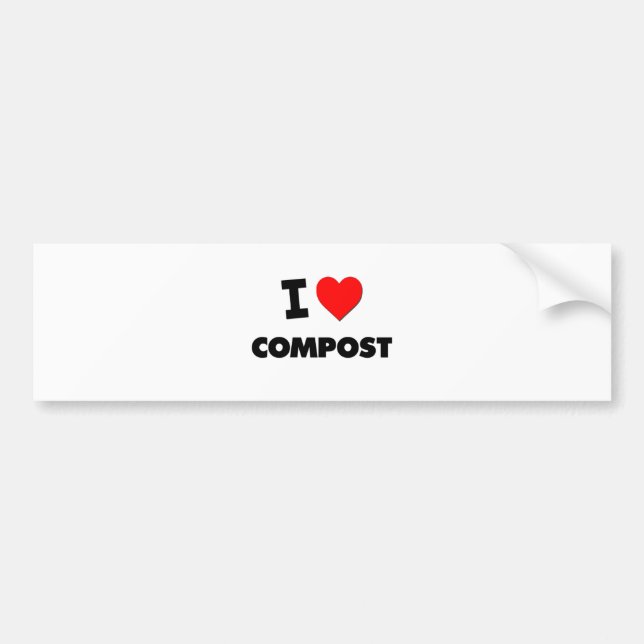 I love Compost Bumper Sticker (Front)
