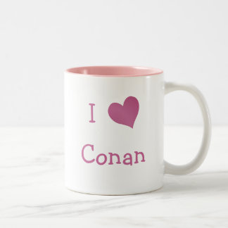 I Love Conan Two-Tone Coffee Mug