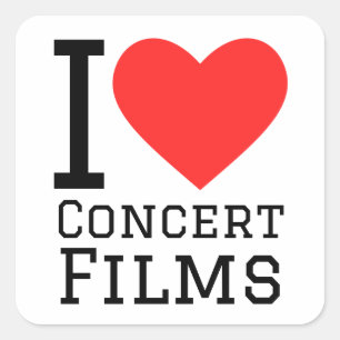 I love concert films square sticker