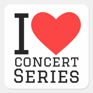 I love concert series square sticker