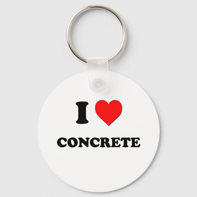 I love Concrete Key Ring (Front)