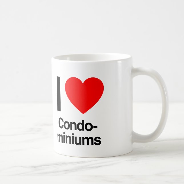 i love condominiums coffee mug (Right)