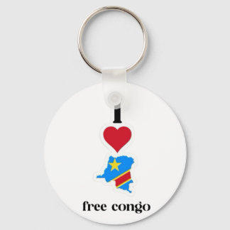 i love congo design  key ring