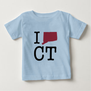 I Love Connecticut Baby T-Shirt