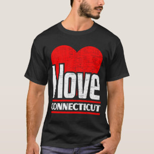 I Love Connecticut Best Home State I Heart Connec T-Shirt