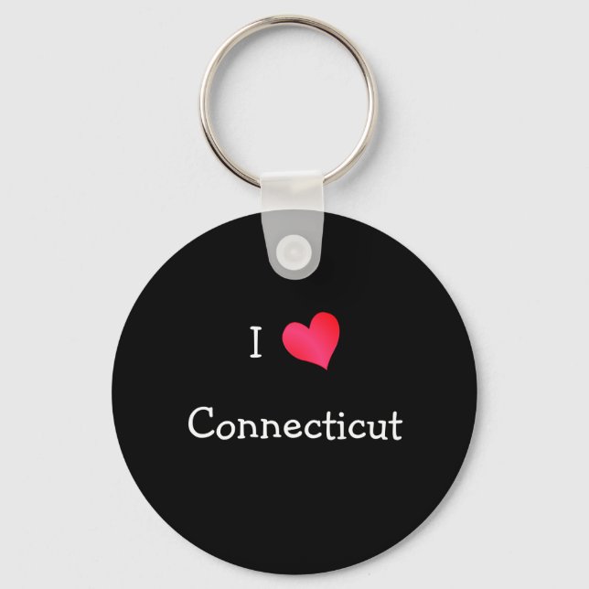 I Love Connecticut Key Ring (Front)
