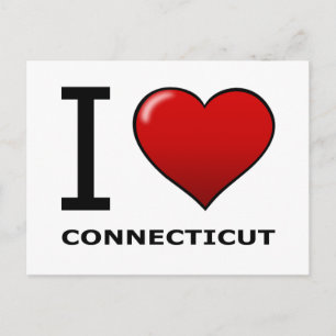 I LOVE CONNECTICUT POSTCARD