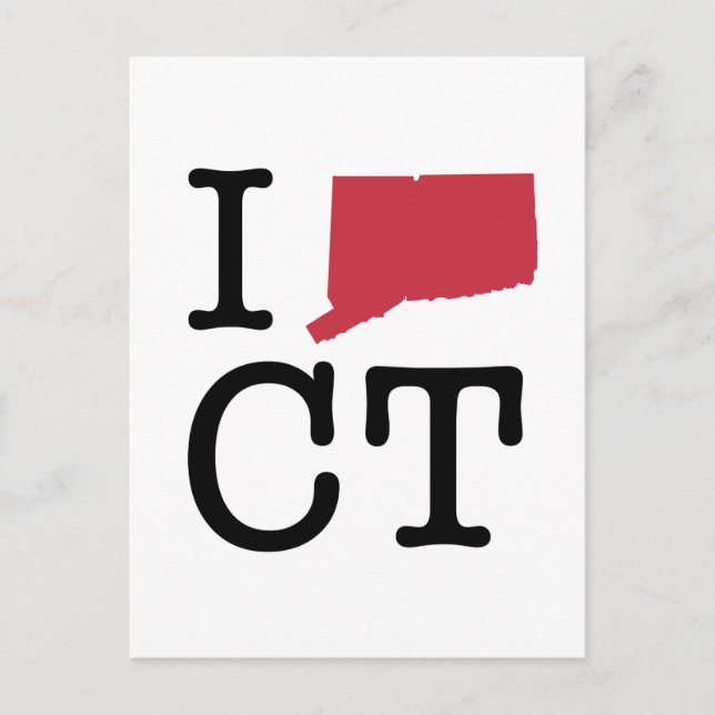 I Love Connecticut Postcard (Front)