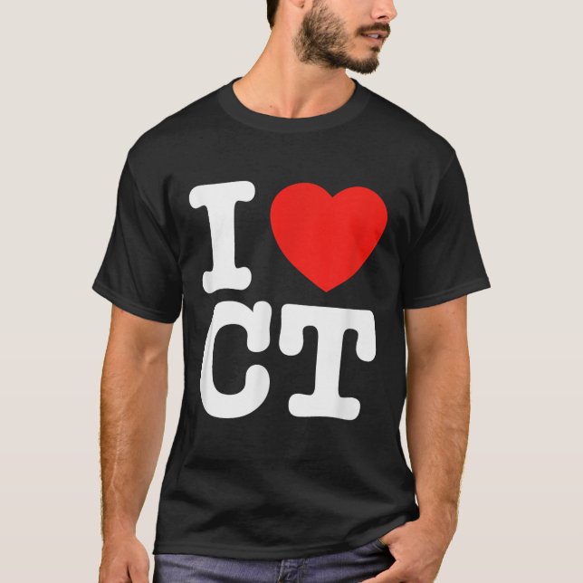 I Love Connecticut Shirt _ I Heart Ct  (Front)