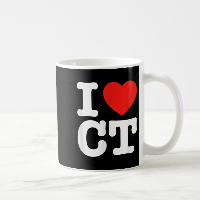 I Love Connecticut Shirt _ I Heart Ct  Coffee Mug (Right)
