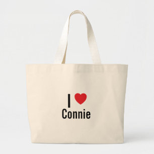 I love Connie Large Tote Bag