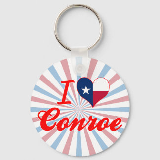 I Love Conroe, Texas Key Ring