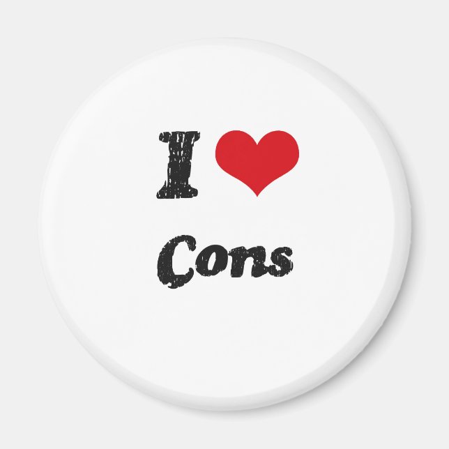 I love Cons Magnet (Front)