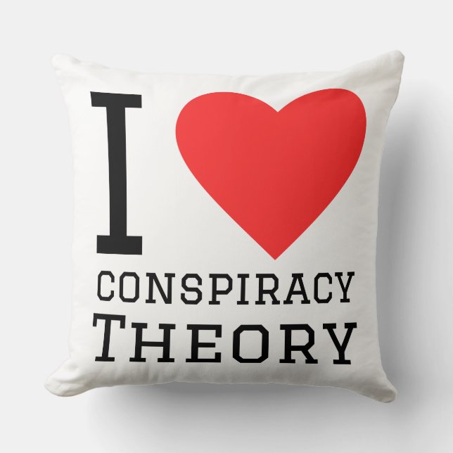 I love conspiracy theory cushion (Front)