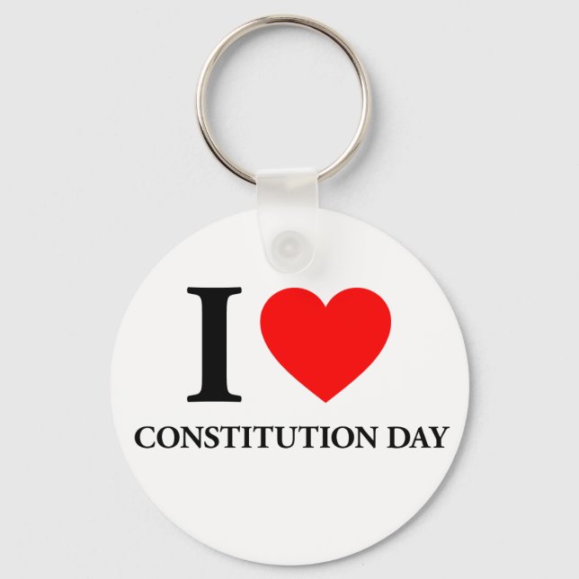 I Love Constitution Day Key Ring (Front)