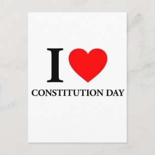 I Love Constitution Day Postcard