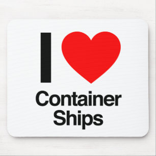 i love container ships mouse mat