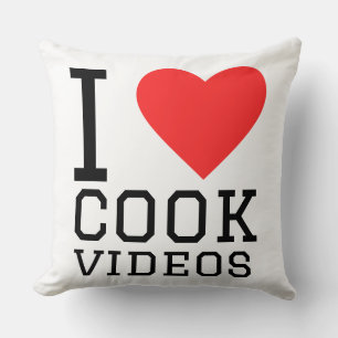 I love cook videos cushion