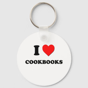 I love Cookbooks Key Ring