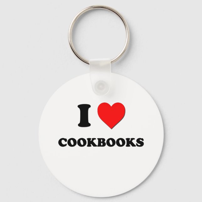 I love Cookbooks Key Ring (Front)