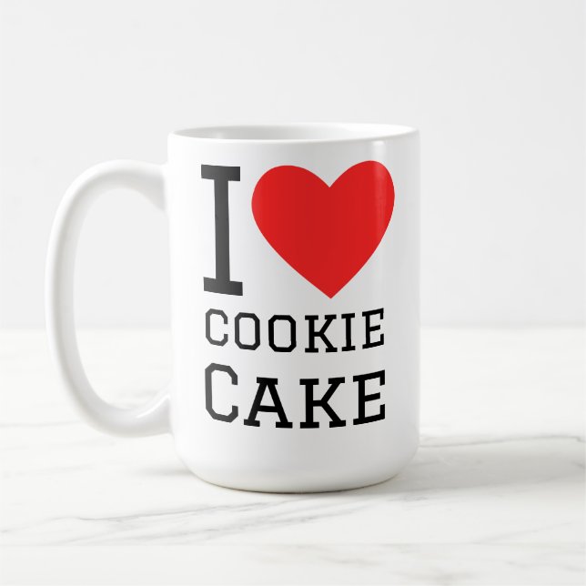 I love cookie cake  coffee mug (Left)