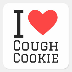 I love cookie dough square sticker