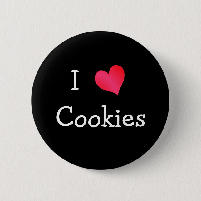I Love Cookies 6 Cm Round Badge (Front)