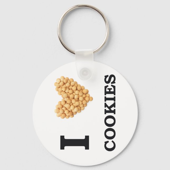 I Love Cookies Key Ring (Front)