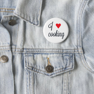 I Love Cooking 6 Cm Round Badge