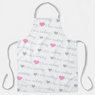 I Love Cooking All-Over Print Apron