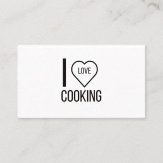 I LOVE COOKING BUSINESS CARD