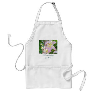 I Love Cooking for You! apron Pink Lily Flowers