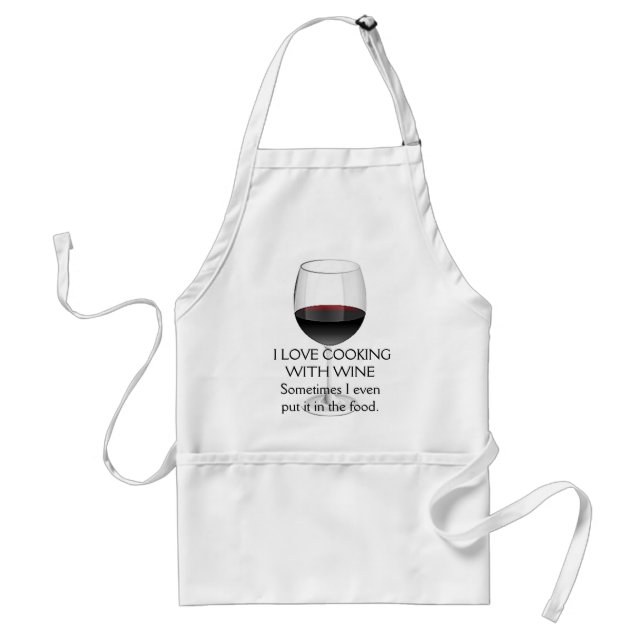 I LOVE COOKING WITH WINE STANDARD APRON (Front)