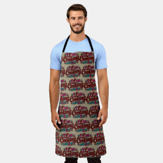 I love cooking with you printed apron