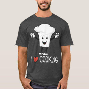 I Love CookingChefs Hat Cook Baking Food Lovers  T-Shirt