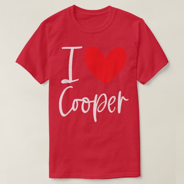 I Love Cooper Name Personalized Girl Woman BFF Fri T-Shirt (Design Front)