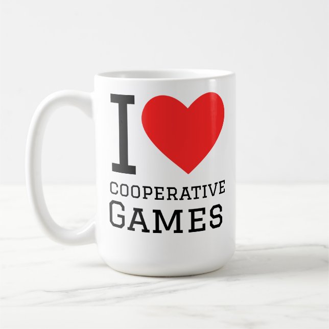 I love cooperative games lovers coffee mug (Left)