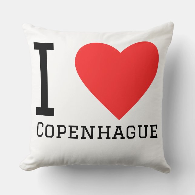 I love Copenhague  Cushion (Front)