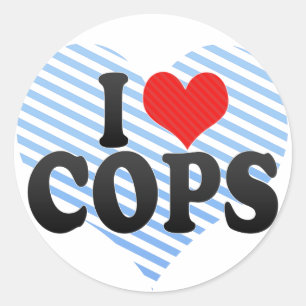 I Love COPS Classic Round Sticker