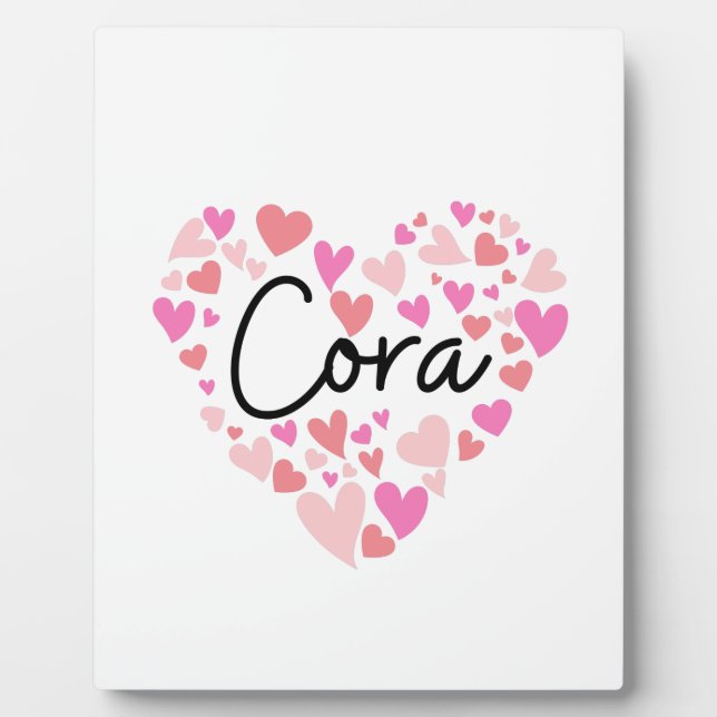 I love Cora Plaque (Front)