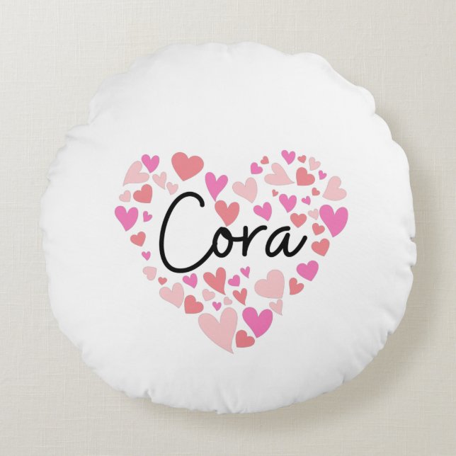 I love Cora Round Cushion (Front)
